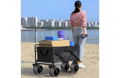Skladací plážový prepravný vozík - do 100kg