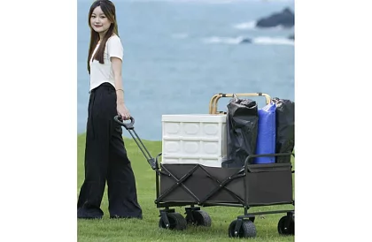 Skladací plážový prepravný vozík - do 100kg