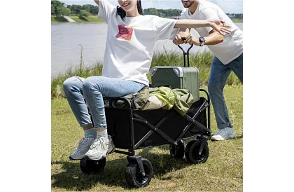 Skladací plážový prepravný vozík - do 100kg