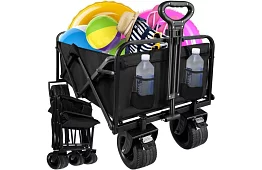 Skladací plážový prepravný vozík - do 100kg
