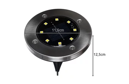 Solárne záhradné osvetlenie Disk Lights - 12 kusov