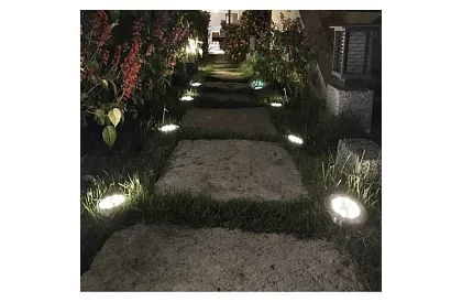 Solárne záhradné osvetlenie Disk Lights - 12 kusov