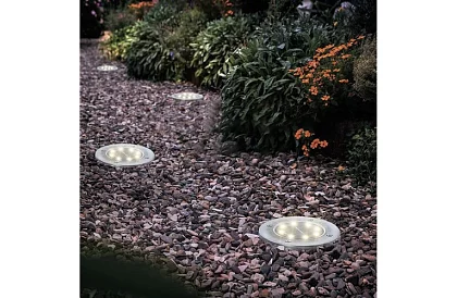 Solárne záhradné osvetlenie Disk Lights - 12 kusov