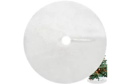 Podložka pod vianočný stromček - 90 cm - biela kožušina