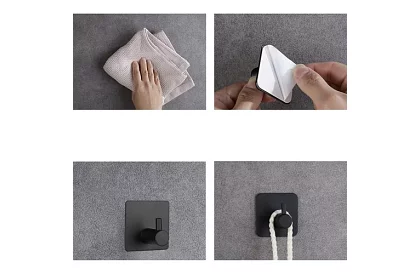 Kúpeľňový nalepovací vešiak – sada 4 ks