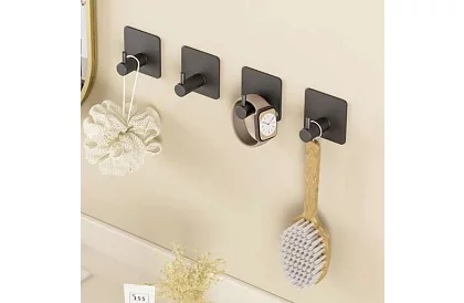 Kúpeľňový nalepovací vešiak – sada 4 ks