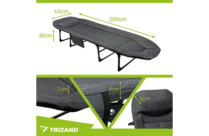 Kempingová skladacia posteľ s matracou – nosnosť 150 kg