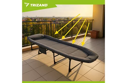 Kempingová skladacia posteľ s matracou – nosnosť 150 kg