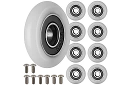 Kolečka pre posuvné dvere sprchových kútov 23 x 6 mm – 8 ks