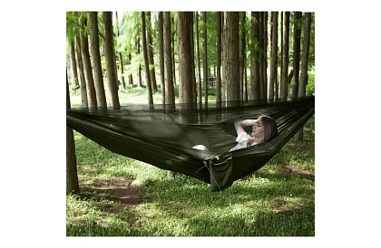 Turistická hojdačka s moskytiérou pre dve osoby – nosnosť 250 kg