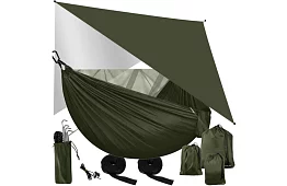 Turistická hojdačka s moskytiérou pre dve osoby – nosnosť 250 kg