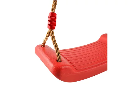 Detská závesná hojdačka na lanách – plastová - červená