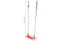 Detská závesná hojdačka na lanách – plastová - červená