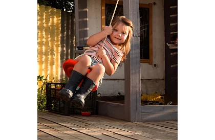 Detská závesná hojdačka na lane – plastový disk