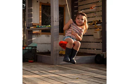 Detská závesná hojdačka na lane – plastový disk