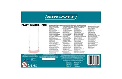 Detská závesná hojdačka na lanách – plastová – ružová