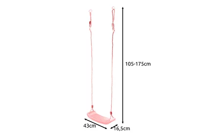 Detská závesná hojdačka na lanách – plastová – ružová
