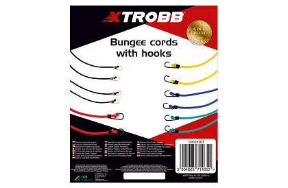 Upínacie gumy s hákmi – 12 ks v sade