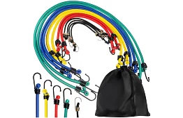 Upínacie gumy s hákmi – 12 ks v sade