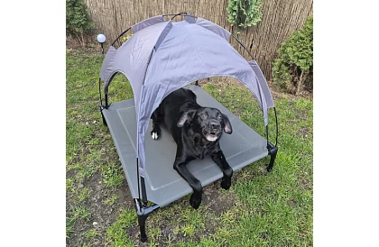 Vyvýšený krytý pelíšok pre psov