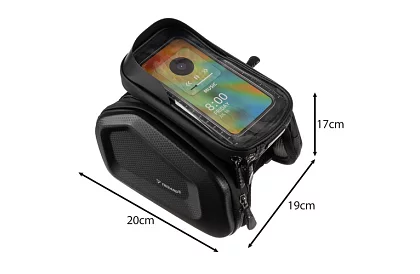 Vodotesná taška na bicykel s držiakom na mobil