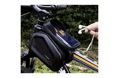 Vodotesná taška na bicykel s držiakom na mobil