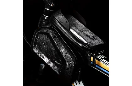 Vodotesná taška na bicykel s držiakom na mobil