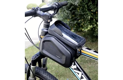 Vodotesná taška na bicykel s držiakom na mobil