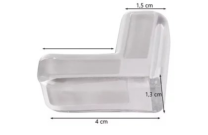 Silikónová ochrana rohov nábytku - sada 12 kusov