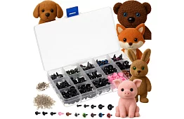 Oči a nosy pre plyšové hračky – sada 560 kusov + puzdro