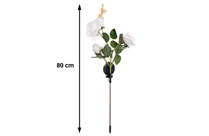 Solárna záhradná LED lampa – ruža