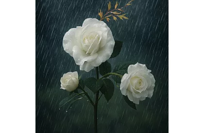 Solárna záhradná LED lampa – ruža