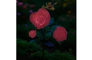 Solárna záhradná LED lampa – ruža