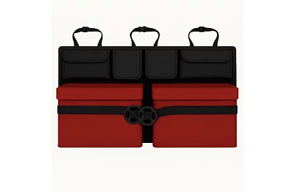 Organizér do kufru na zadnej strane autosedačiek