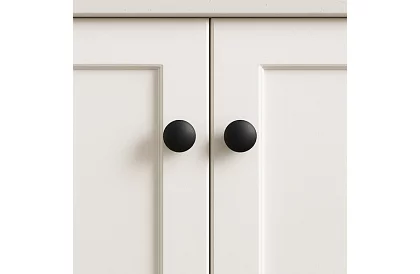 Nábytkové úchytky – knopky čierne - 10 kusov