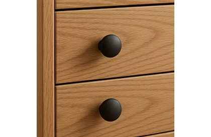 Nábytkové úchytky – knopky čierne - 10 kusov