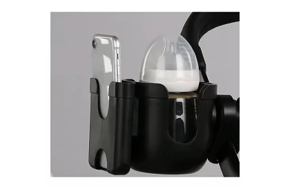 Držiak na nápoje a telefón na rúčku kočíka