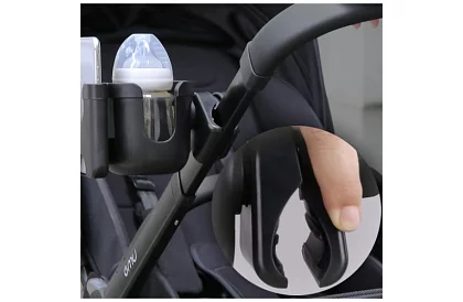 Držiak na nápoje a telefón na rúčku kočíka