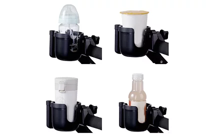 Držiak na nápoje a telefón na rúčku kočíka