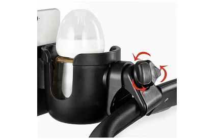 Držiak na nápoje a telefón na rúčku kočíka