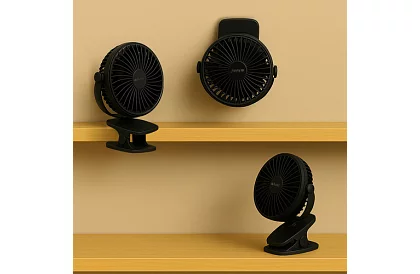 Bezdrôtový ventilátor s klipom – nabíjací USB-C 1200 mAh