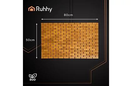 Bambusová kúpeľňová predložka – 80×50 cm