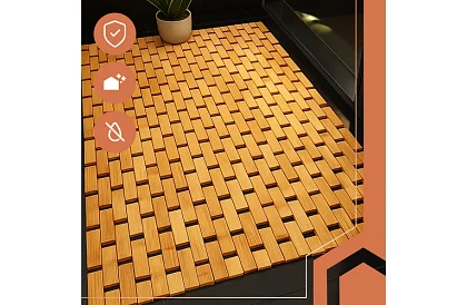 Bambusová kúpeľňová predložka – 80×50 cm