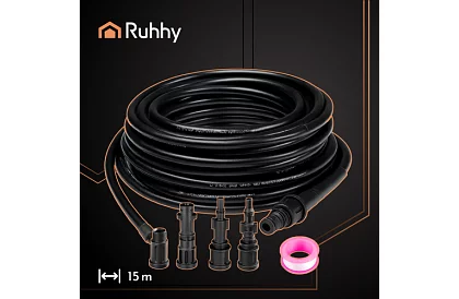 Vysokotlaková hadica na čistenie potrubí a povrchov – 15 metrov