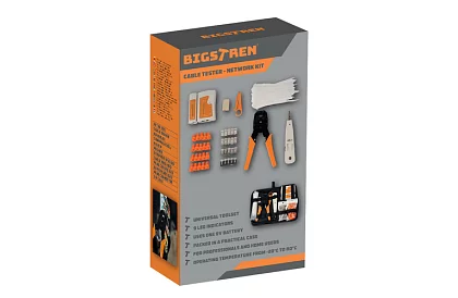 Tester káblov RJ45/RJ11 + krimpovacie kliešte - všetko pre inštaláciu ethernet siete