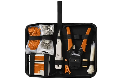 Tester káblov RJ45/RJ11 + krimpovacie kliešte - všetko pre inštaláciu ethernet siete