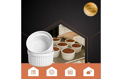 Zapekacie porcelánové misky RAMEKINY – 6 kusov v sade