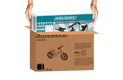 Detské ľahké odrážadlo čierne – 12" kolesá + ramenný popruh