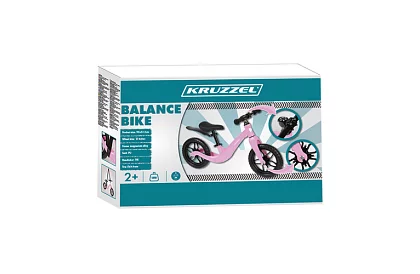 Detské ľahké odrážadlo ružové – 12 kol + ramenný popruh