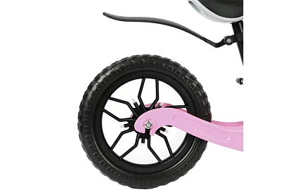Detské ľahké odrážadlo ružové – 12 kol + ramenný popruh